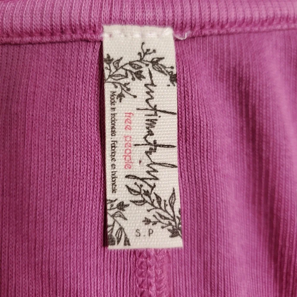 Intimately Free People Purple Ribbed Scoop U-Neck Tank Top Back Seam Womens S/P - Picture 2 of 12